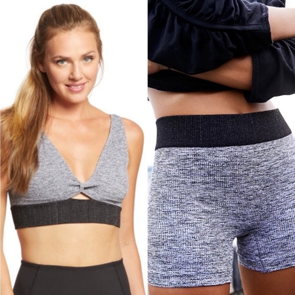 NWOT Free People Movement Prajna Set in Heather Grey - Picture 2 of 7